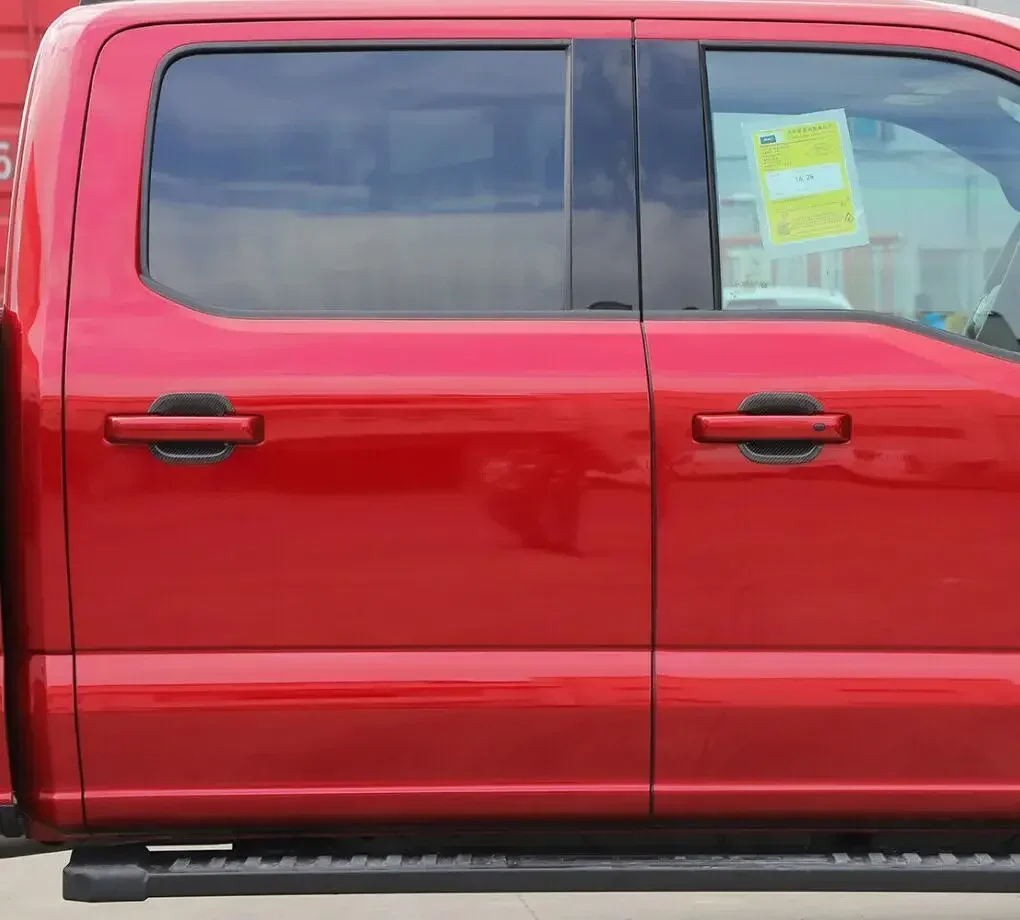 1 مجموعة لفورد F150 F-150 2021-2023 سيارة الخارجي مقبض الباب إكسسوارات خارجية لأبواب السيارات الكسوة ABS واقية ملصق اكسسوارات #3