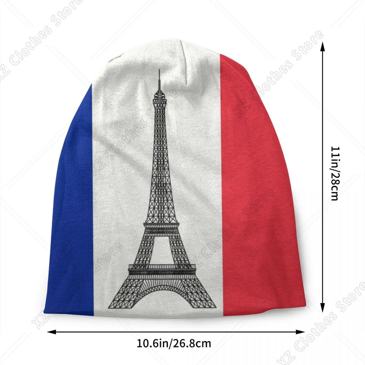 Flag Of France Skullies Beanies Caps For Men Women Unisex Streetwear Winter Knitting Hat Adult French La Tour Eiffel Bonnet Hats