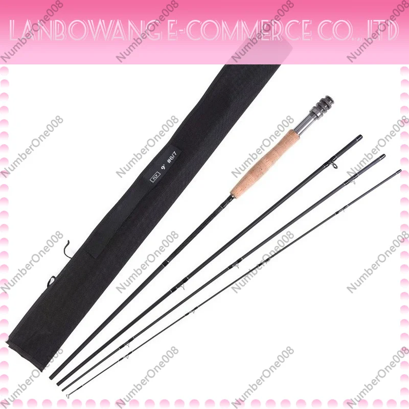 LEO 28010 4 Section 9ft 2.7m Fly Fishing Rod #4/5/6/7/8 Weight Carbon Fly Fishing Rod for Freshwater Fishing