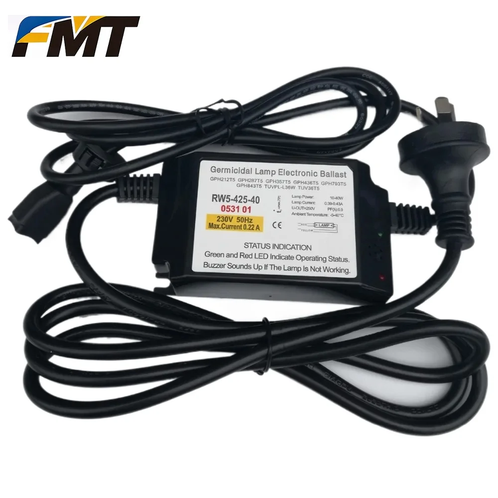 TEPRO RW5-425-40 EPS5-425-40A 40W Germicidal Lamp Electronic Ballasts Aquarium UV Ballast with Buzzer Sounds Alarm US EU AU Plug