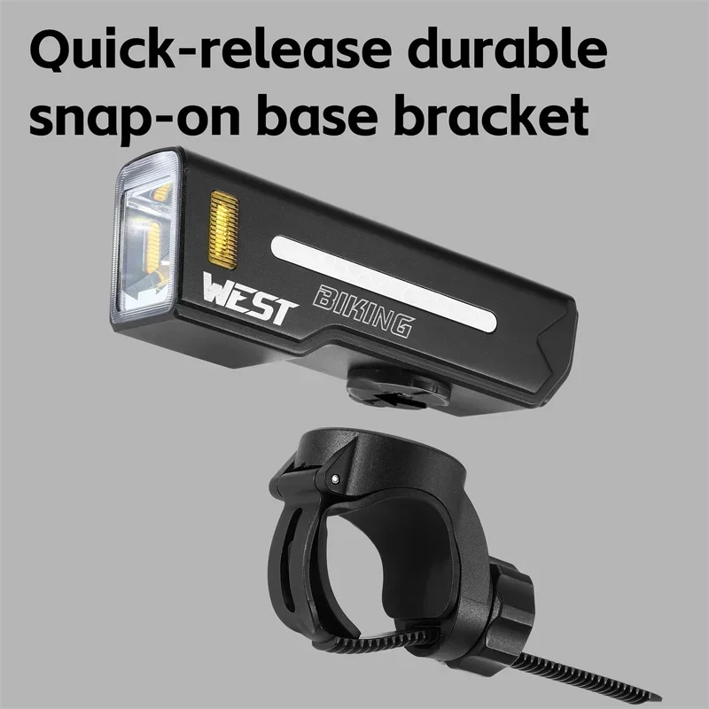 

WEST BIKING 1000LM велосипедные фары высокой яркости 5000 мАч велосипедный передний фонарь дальнего/ближнего света антибликовый быстросъемный фонарик