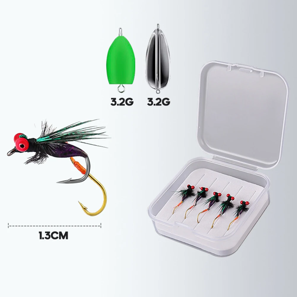 5 قطعة يطير الصيد إغراء مع هوك الذباب الاصطناعي الحشرات الطعوم هوك سبينر الترتر ل سمك السلمون المرقط باس سمك السلمون الصيد الطعوم التبعي