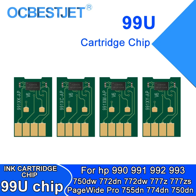 V6 Newest ARC Chip For HP 990 991 992 993 990X 991X 992X 993X For HP PageWide Pro 755dn 774dn 750dn 750dw 772dn 772dw 777z 777zs