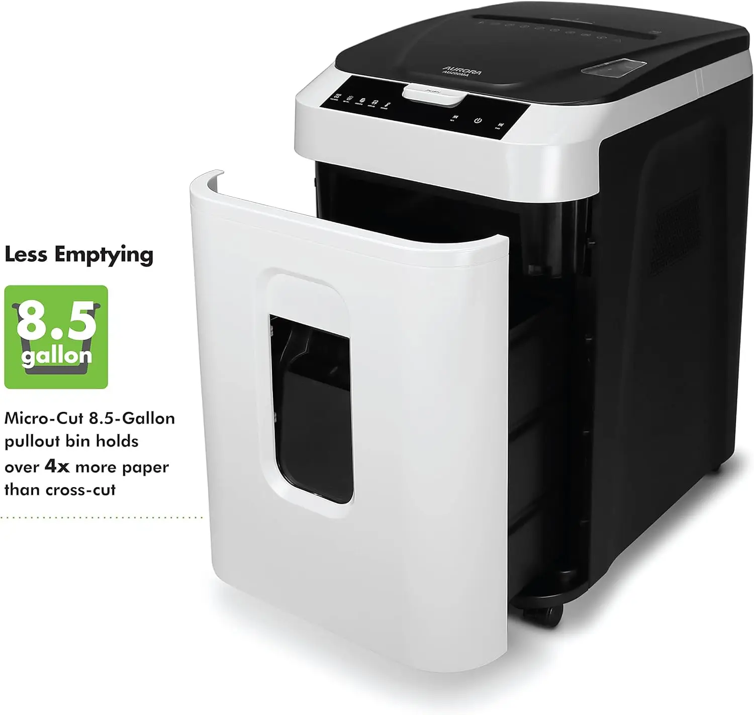 Aurora Commercial Grade 200-Sheet Auto Feed High Security Micro-Cut Paper Shredder/ 60 Minutes/Security Level P-5