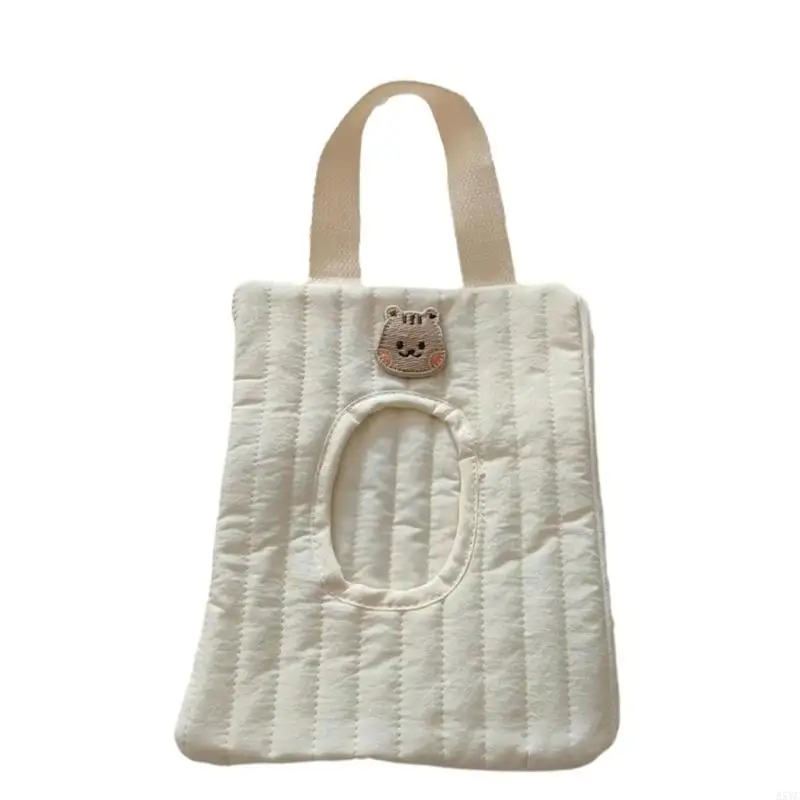 A5YC Baby Stroller Tissue Bag Portable Wet Wipes Case Convenient Paper Storage Bag Stylish Tissue Box for Busy Parents