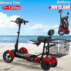 4 Wheels Lightweight  Scooter Handicapped Mobility Scooter  500W Brushless Motor  Folding Electric Scooter for Elderly