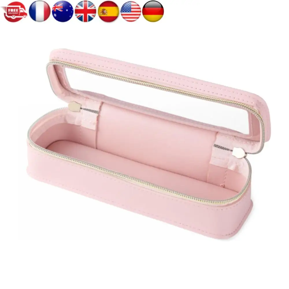 

Женская сумка для кистей для макияжа из искусственной кожи, прозрачная дорожная сумка для мытья, сумка-держатель для кистей для макияжа с двойной молнией, дорожная сумка для туалетных принадлежностей