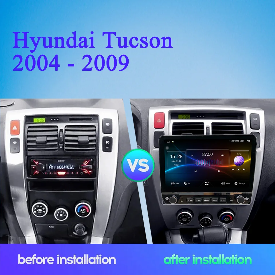 For Hyundai Tucson 2004 - 2009 Car Radio Stereo Multimedia Video DVD Player GPS Navigation Carplay Auto car intelligent systems