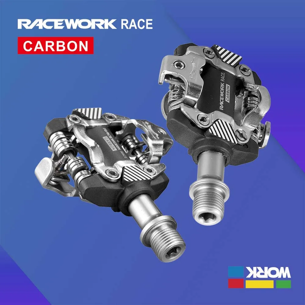 RACEWORK MTB Pedal Self-Locking Pedals Mountain Bike Cleats Bearing Footrest Bicycele Parts For SHIMANO SPD - view 3