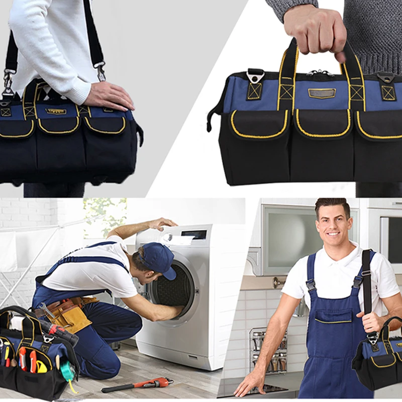 JUNEFOR New Tool Bag Organizer Tools Storage Bag Toolbox Shoulder Packing Handbag For Electrician Carpentry Repair Installation