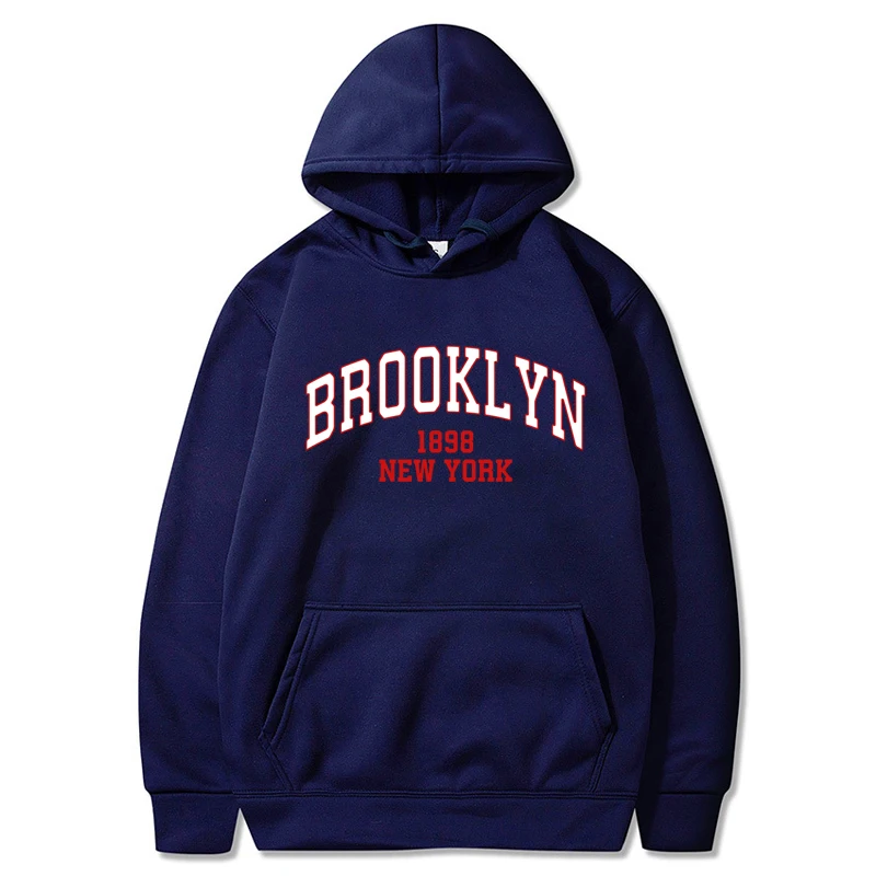 Women's Long Sleeves Boston Brooklyn Letter Print Hoodie Women Fashion Coat Oversized New York Hoodies Sweatshirt Female Women S