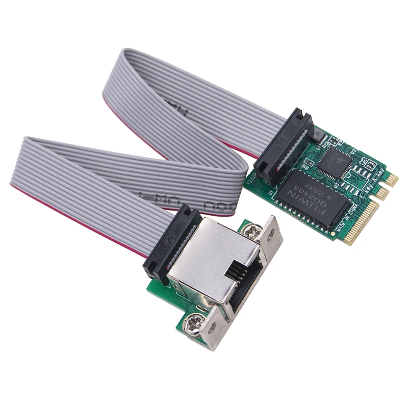 M.2 A+E KEY 2.5Gb Ethernet LAN Card M2 A/E to RJ45 COM Port Network Adapter RTL8125BG Chip 2.5G/1G/100Mbps Gigabit Network Cards