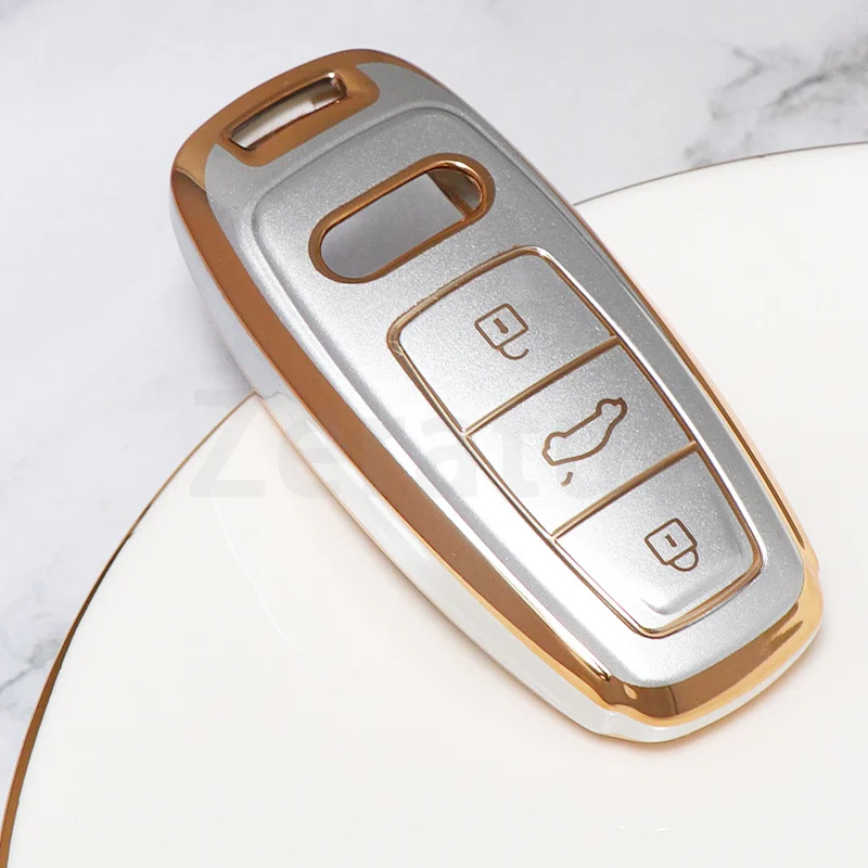 Auto Keyless Protector For Audi A3 8Y A8 D5 4N RS E-tron GT Q4 Q7 4M Q8 RSQ8 A6 C8 S6 RS6 A7 S7 RS7 Car Remote Key Case Cover