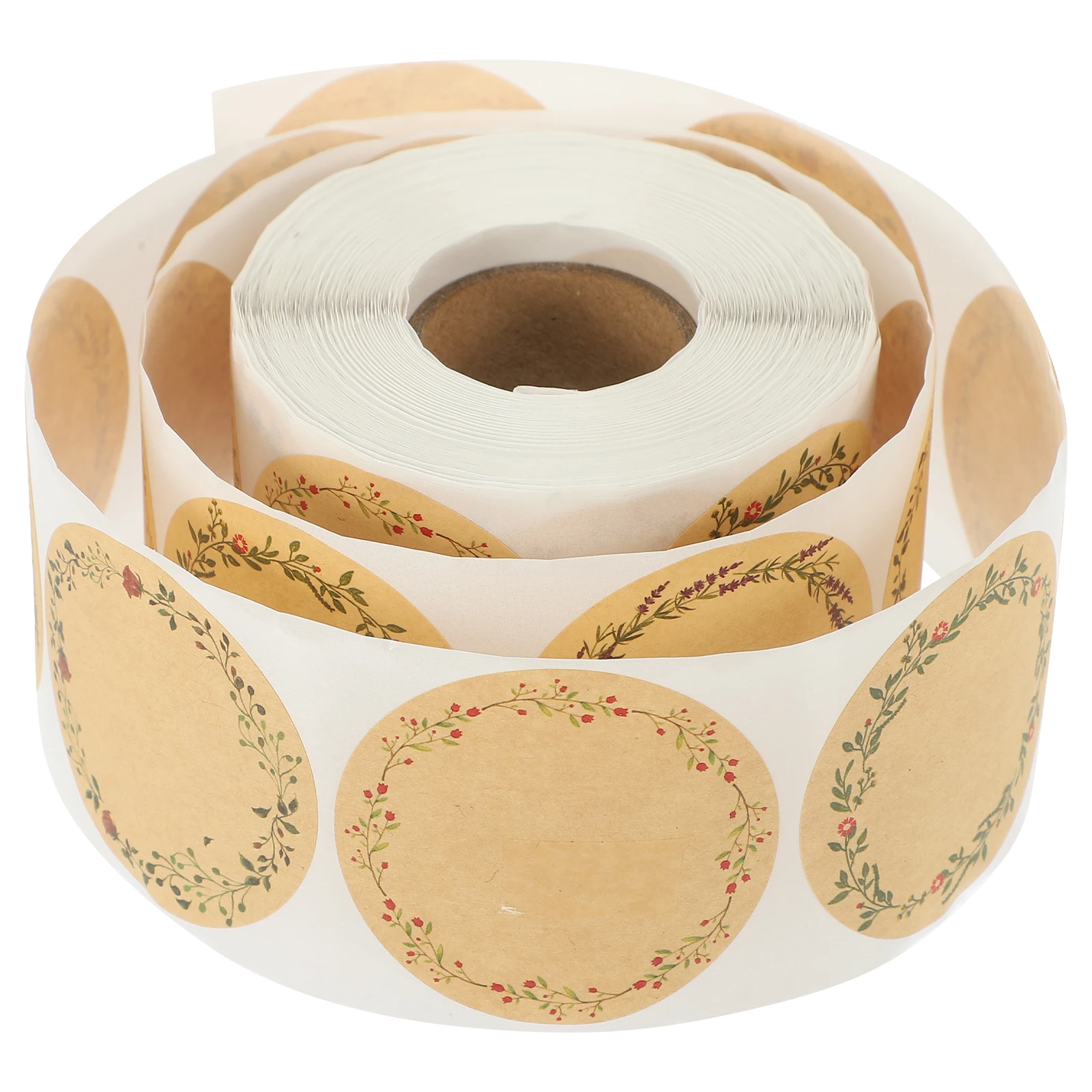

Kraft Paper Label Christmas Decor Sealing Sticker Xmas Gift Tags Self-adhesive Stickers Baking Labels for Packaging All-purpose
