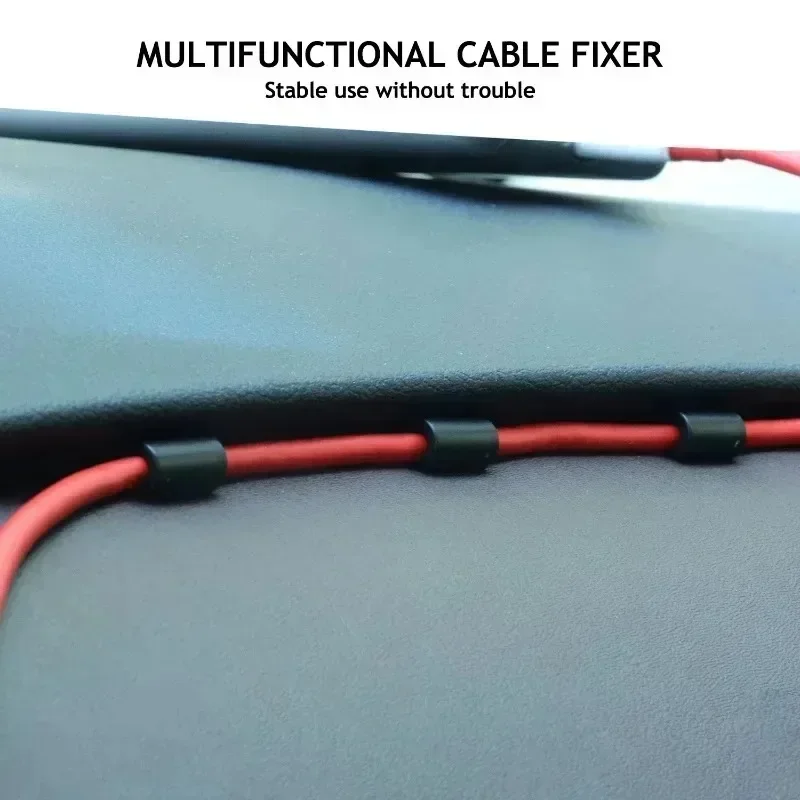6/12/30/60PCS Multi-functional Fixed Wire Management Clip Car Charger Navigation Data Cable Fixing Clips Cable Holder