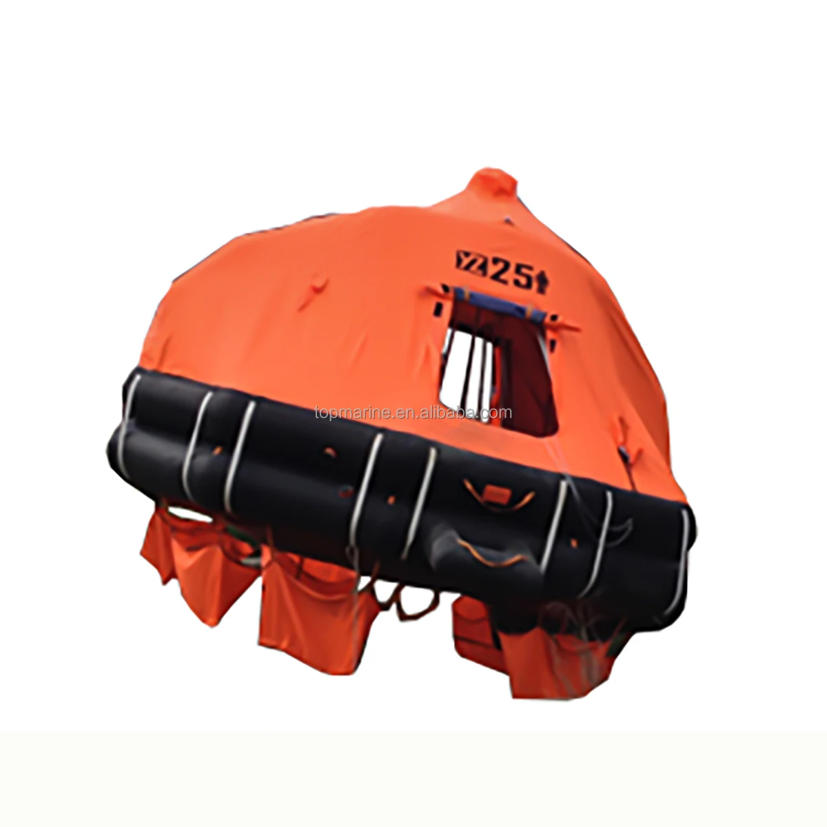 Inflatable Life Raft, Marine Emergency Evacuation, Throw Type Lifeboat, 6 Person Capacity, Safety Rescue Boat