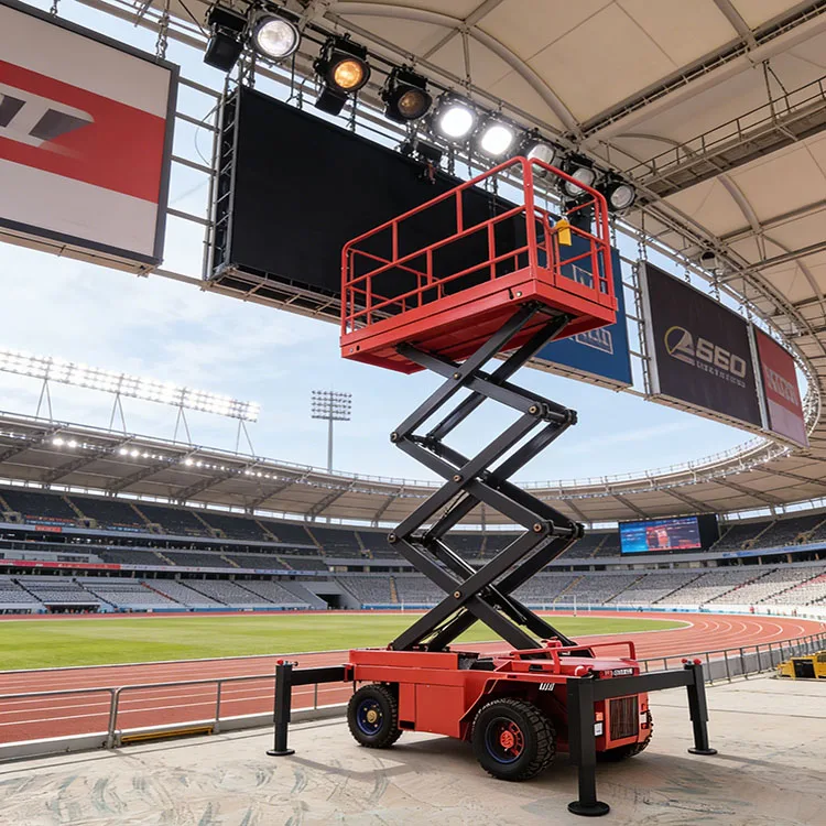 Customized 2026 Upgraded 16m Electric Traction Mobile Scissor Lift Auxiliary Walking System 80-1000kg Capacity Municipal