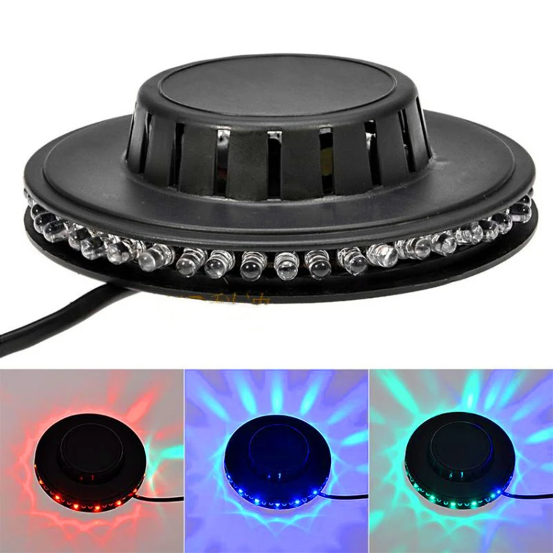 LED Flying Saucer Colorful Rotating Small Sun Stage Light RGB Decorative Laser Effect Lighting