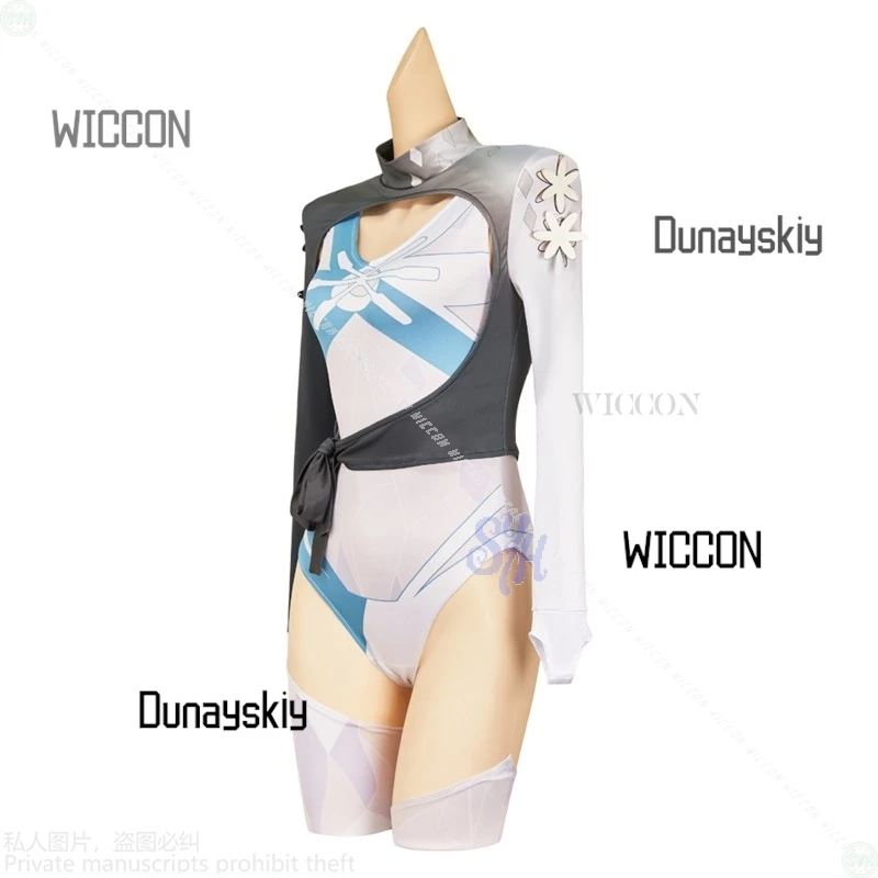 Sexy Women Cosplay Luna Snow Costume Summer Bikini Hollowed Out Jumpsuit Kawaii Jirai Kei Night Club Lovely Lingeries Halloween