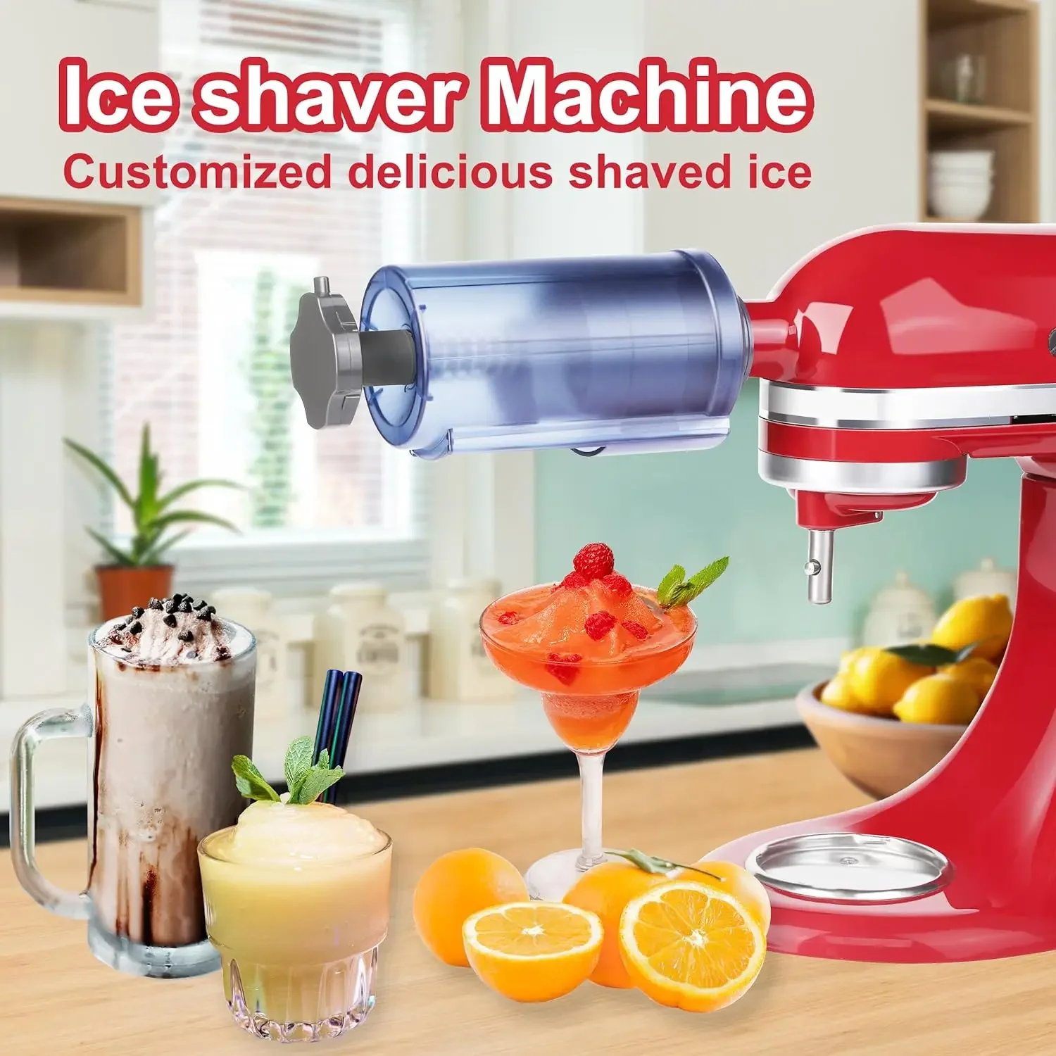 Acessório eficiente Ice Shaver para Stand Mixer, alta produção Shaved Ice Maker, Essential Ice Cream Maker, acessório para casa