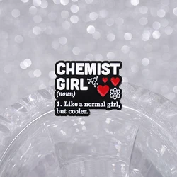 Science Girl Enamel Pins Chemist Microscope Beaker Brooches Backpack Clothes Accessories Lapel Badges Jewelry Pin Gifts