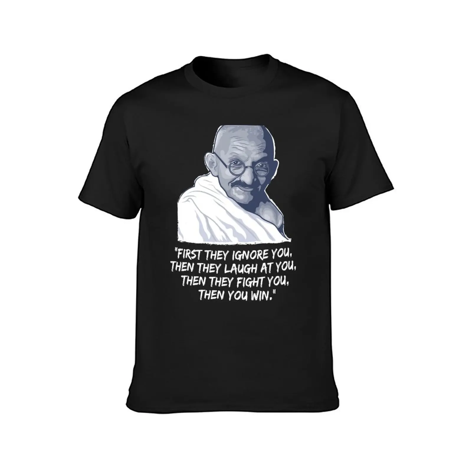 Mahatma Gandhi - Inspirational quote T-Shirt oversized vintage funny t shirts for men