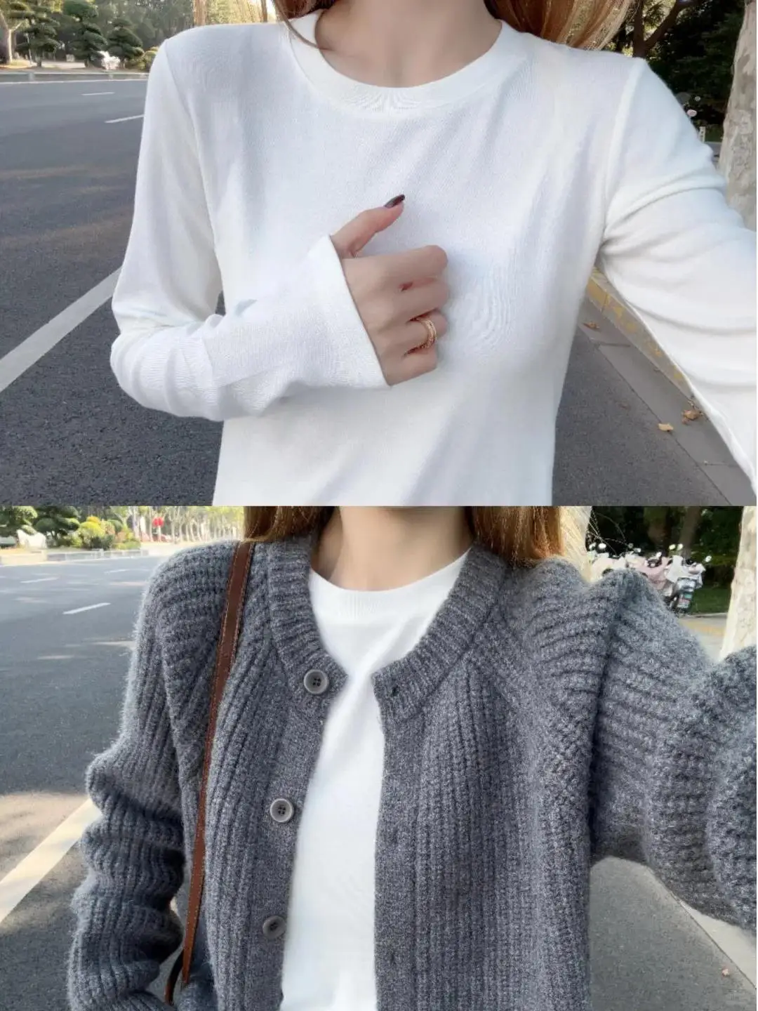 

Commute Sle Women's round Ne Long Sve T-irt Inner Wear Base Layer irt Warm Autumn Winter Cotton Basic Versatile Top