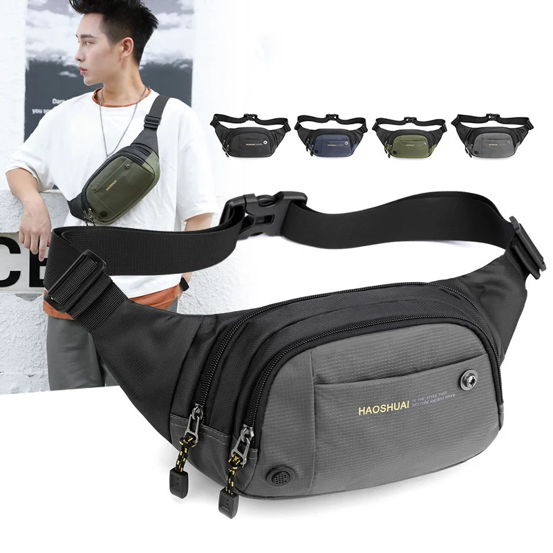 

Casual Men Waist Packs 2024 New Belt Fanny Brand Unisex Chest Outdoor Travel Bags High Quality Nylon Hip Bum Bag