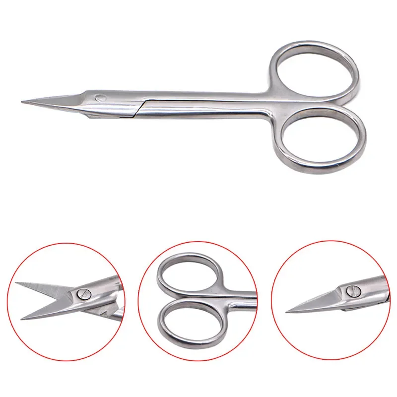 Dental Medical Stainless Steel Surgical Scissor Ligature Wire Cutting Filaments Scissors Curved/Straight Head Dentist Tools