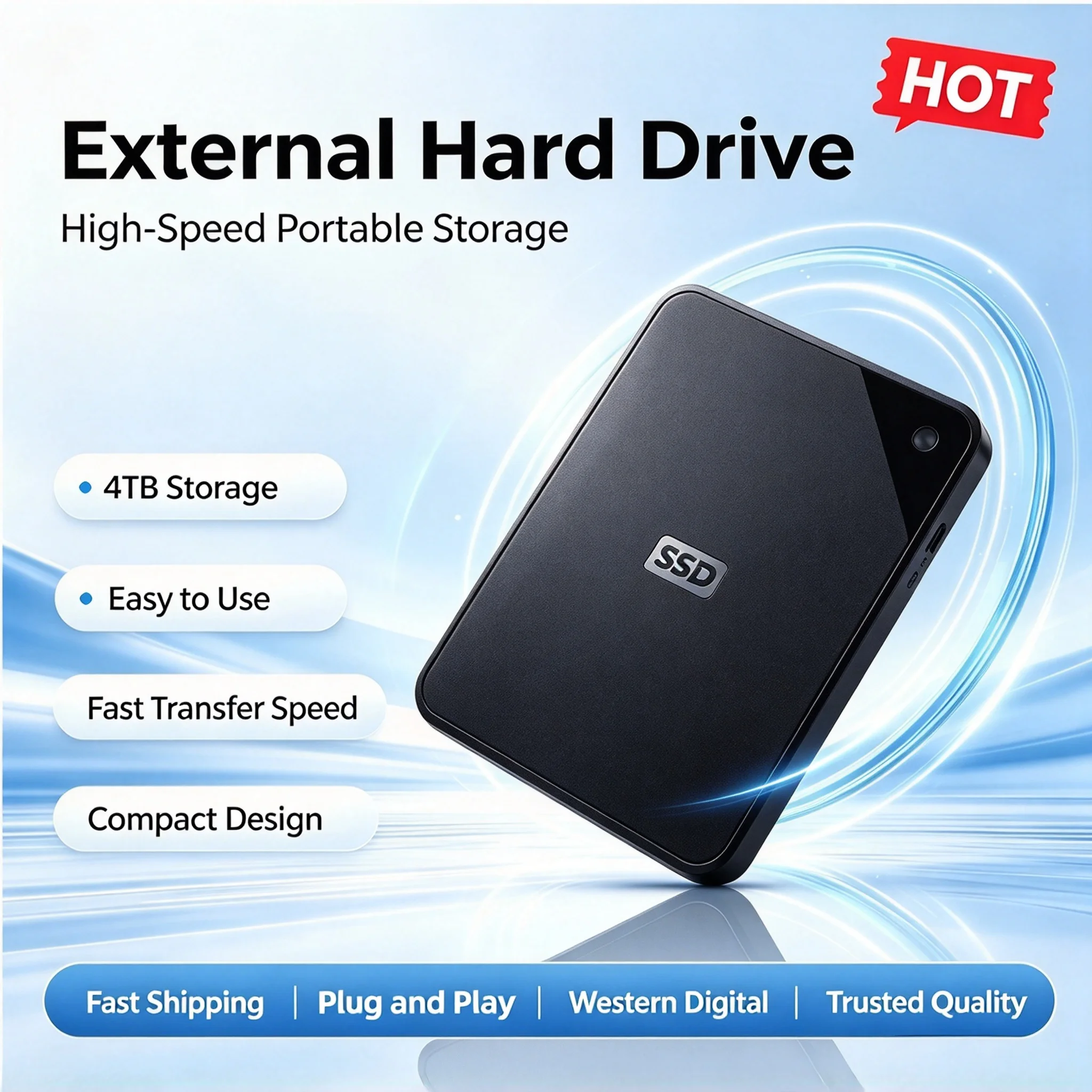 2026 New Original Elements SE HDD External Portable Hard Disk 1TB 2TB 4TB USB3.0 High Speed Storage Hard Drive For Laptop Mac