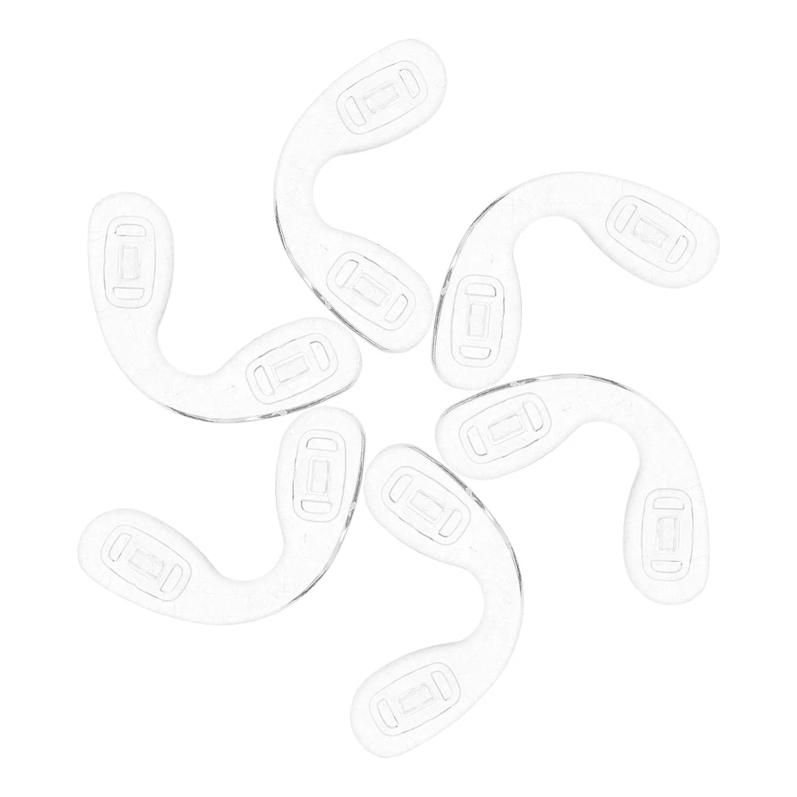 

6Pcs Clear Silicone Nose Pads U Shaped Glasses Bridge Saddles Secure Fit Anti Slip Comfort Cushion for Eyeglasses Sunglass