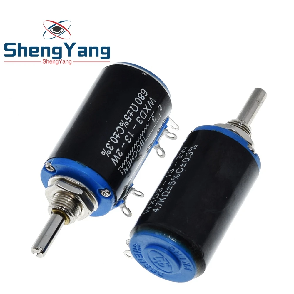 TZT WXD3-13-2W 100 200 220 470 680 R Ohm 1K 2.2K 3.3K 4.7K 5.6K 6.8K 10K 22K 33K 47K 100K Ohm Wirewound Potentiometer