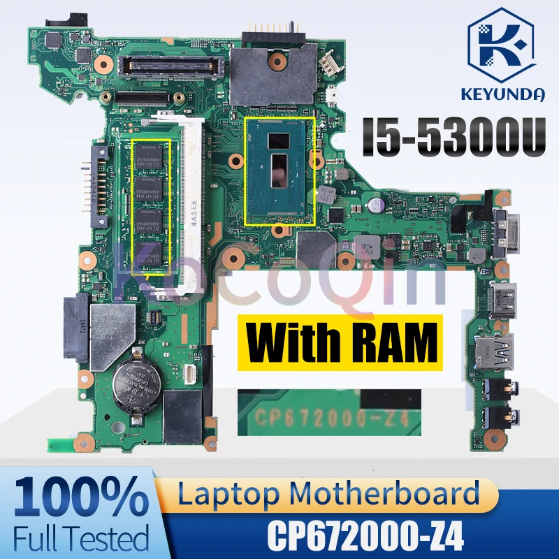 CP672000-Z4 Laptop Motherboard I5-5300U SR23X With RAM Notebook Mainboard