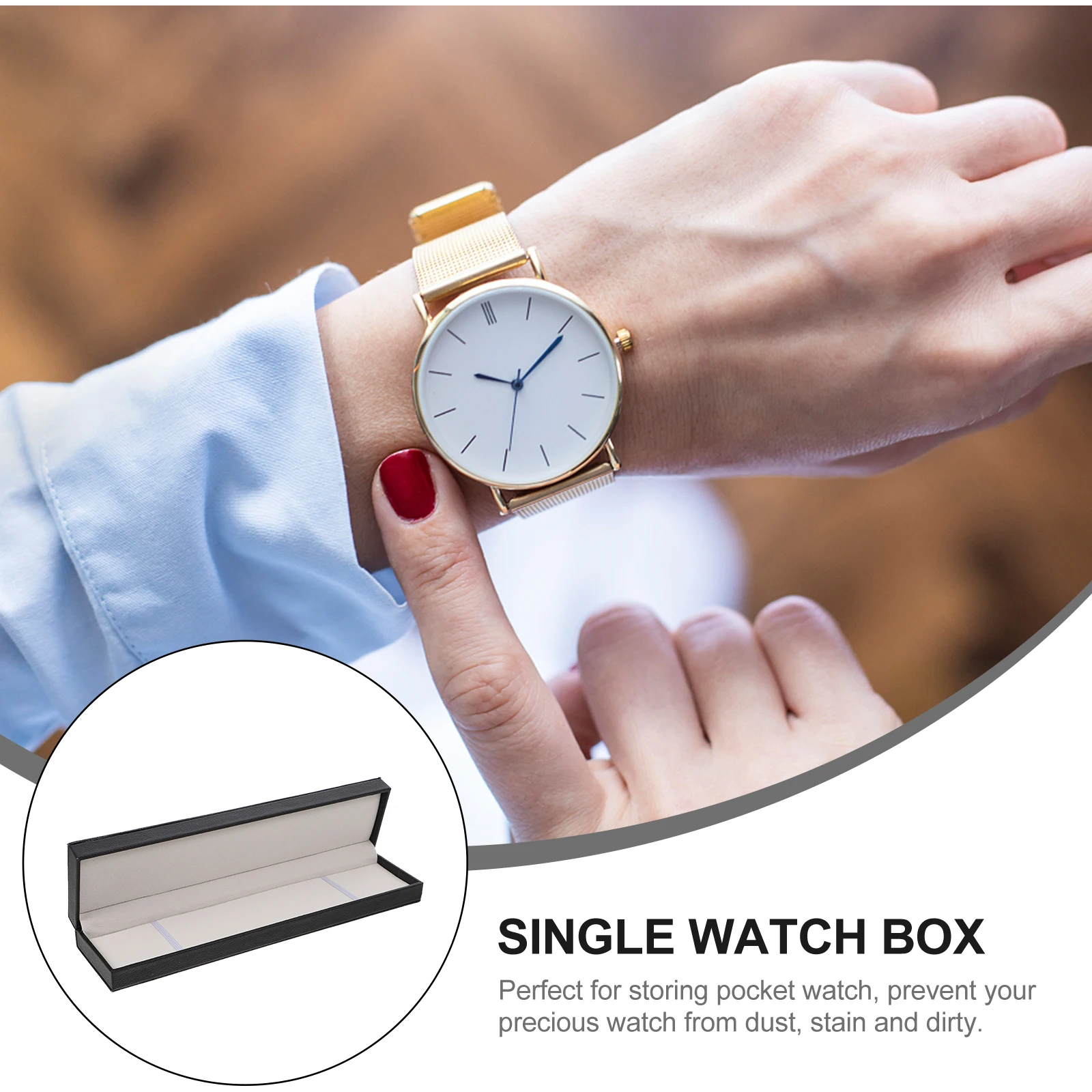 

Watch Box Case Jewelry Storage Bracelet Present Boxes Jewellery Pu Cases for Men Small Women's Single