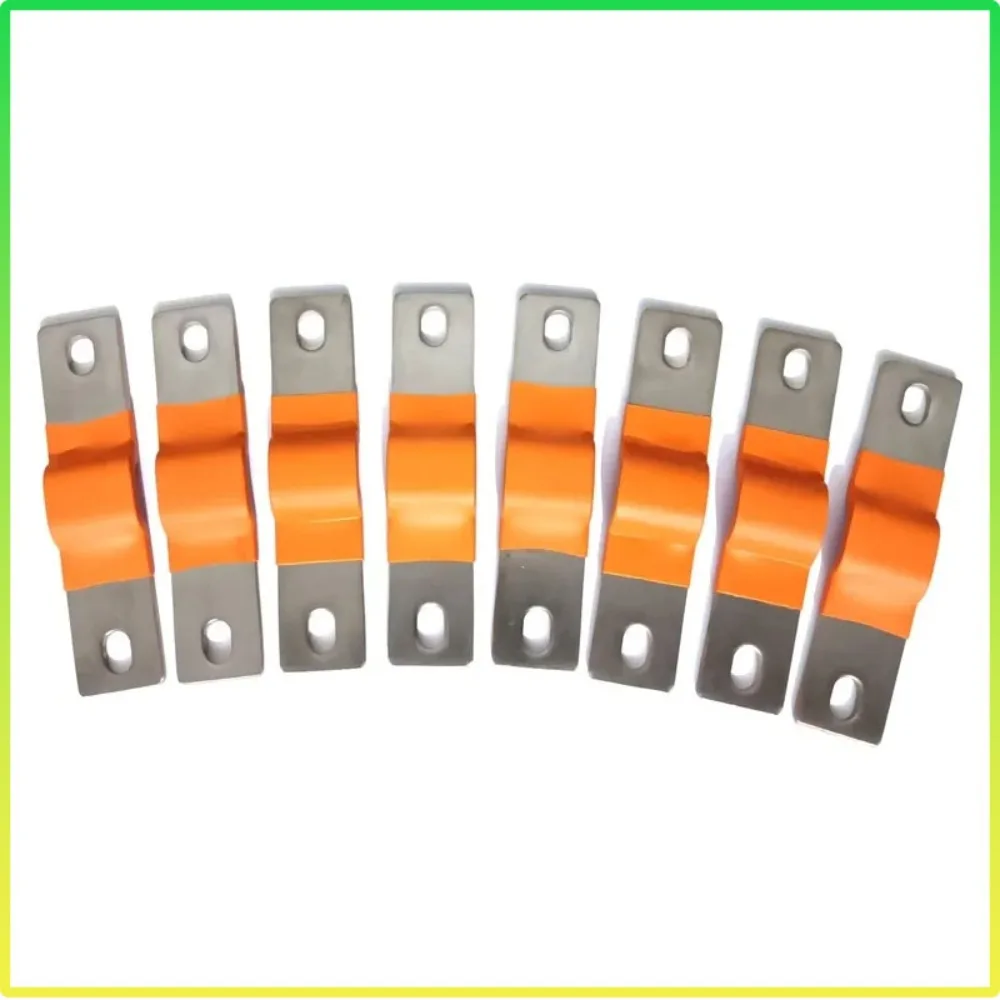 

8pcs 3mm Thick Flexible Busbar M6 Posts Straps 74mm Hole Central Pitch Connector Clip Contact For LiFePO4 280Ah Battery Cells