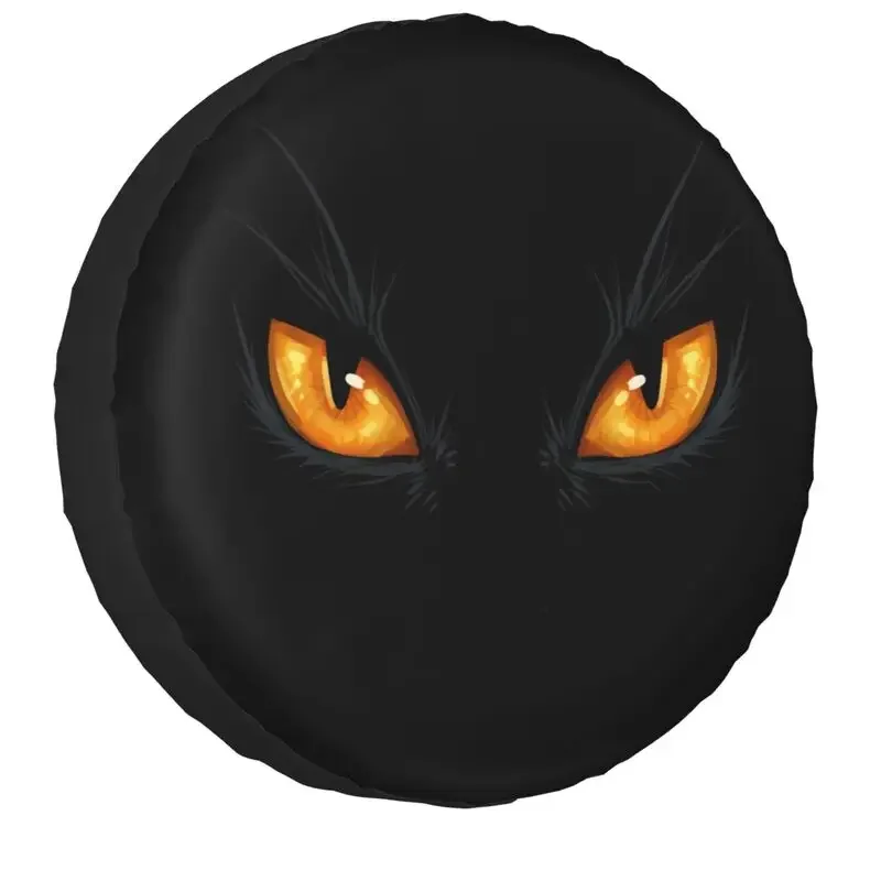 Cute Black Cat Eye Spare Tire Cover for Toyota RAV4 Prado Kitty Kitten 4WD 4x4 Trailer Car Wheel Protector 14