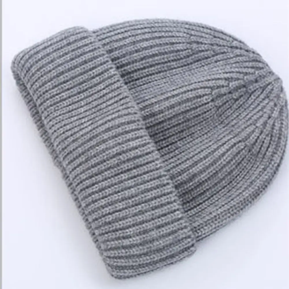 Indossare cappello a cuffia Hip Hop Orso polare Cappello di melone Cappelli a cuffia stile coreano Uomo Docker Cap Cappello senza tesa lavorato a maglia Donna Skullcap