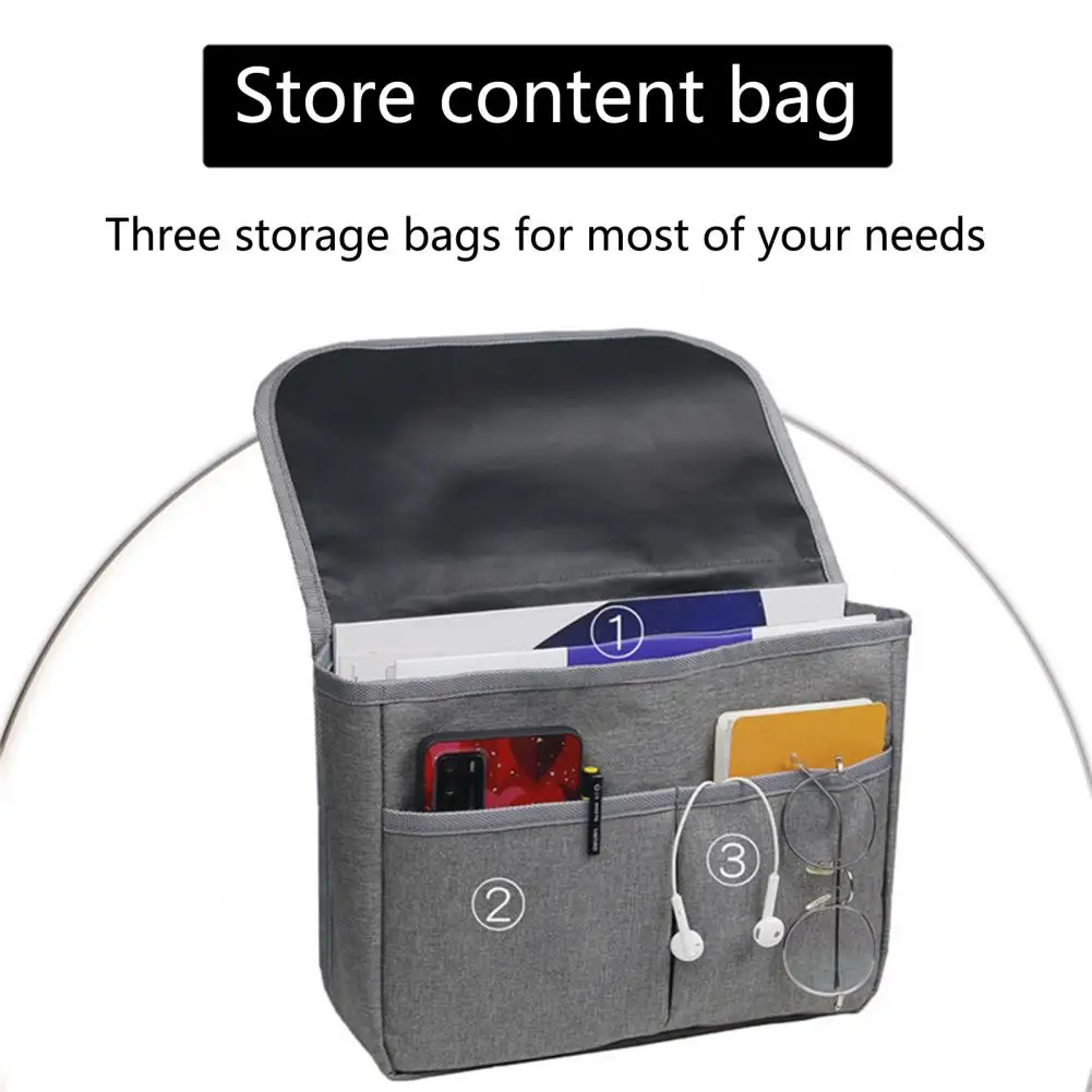 Useful Wheelchair Organizer 2 Colors Wheelchair Bag Easy Installation Multipurpose Strong Bearing Wheelchair Storage Bag