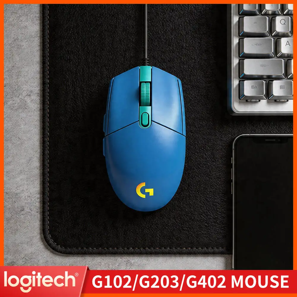 Logitech G102 Gaming Mouse, HERO Sensor 8000 DPI, 1000Hz Polling, RGB Lighting, Lightweight Design for Competitive Esports