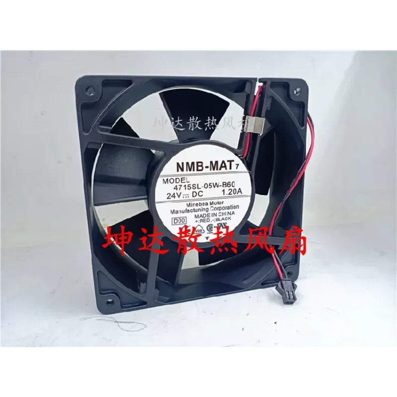 

NMB 4715SL-05W-B60 D00 DC 24V 1.20A 120x120x38mm 2-Wire Server Cooling Fan