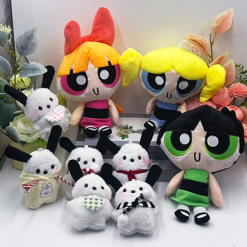 

Powerpuff Girls Plush Toys Cute Blossom Buttercup Bubbles Stuffed Dolls Anime Cartoon Gifts for Children Kids