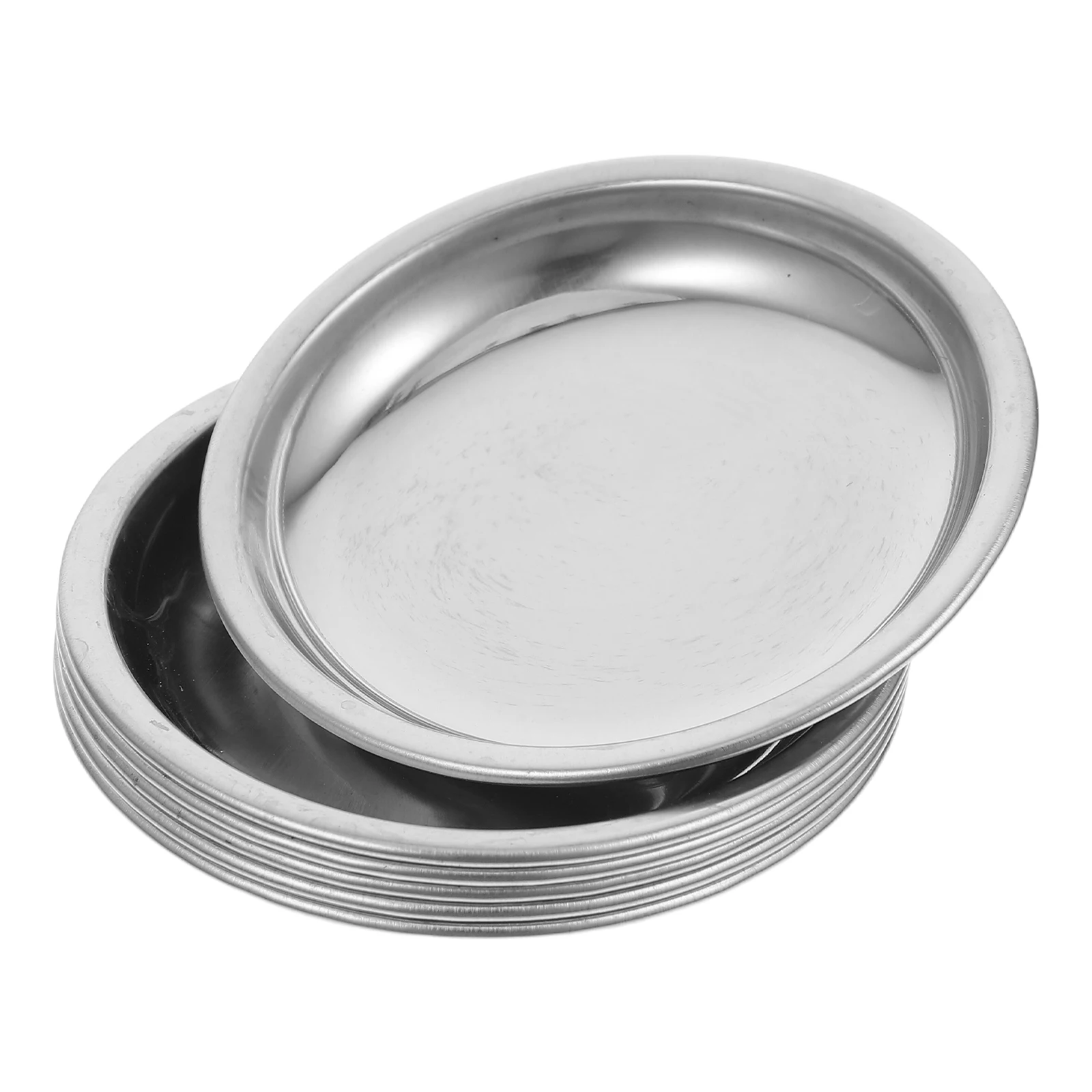 

6pcs Stainless Steel Tea Bag Dish Strainer Coaster Plate Loose Leaf Infuser Round Saucer Drip Tray Metal Holder