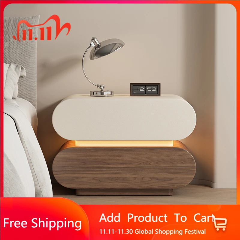 

Console Cabinets Nightstand Bedroom Smart Space Saving Wood Unique Bedside Table Modular Decor Mesitas De Noche Office Furniture