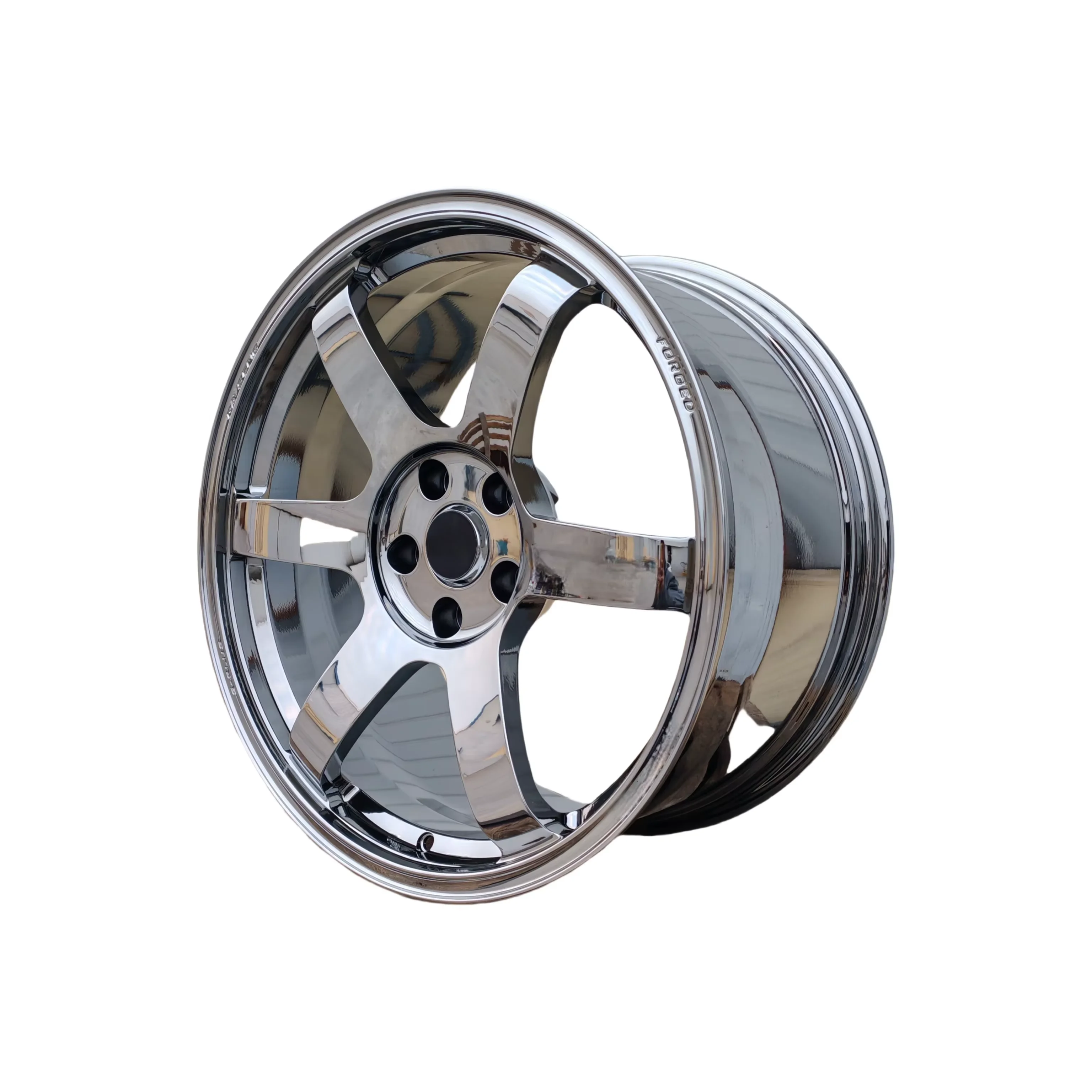 -For New Forged Monoblock Chrome Aluminium Alloy High Performance Five Spoke 5*114.3 5*120 Car Rims Racing Wheels for BMW&