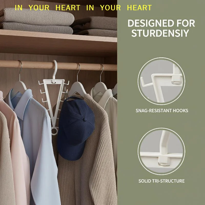 【X】V Shaped Clothes Hanger Organizer 1/2 PCS 12 Hooks Durable PP Material Large Capacity Hanger Holder for Wardrobe Closet