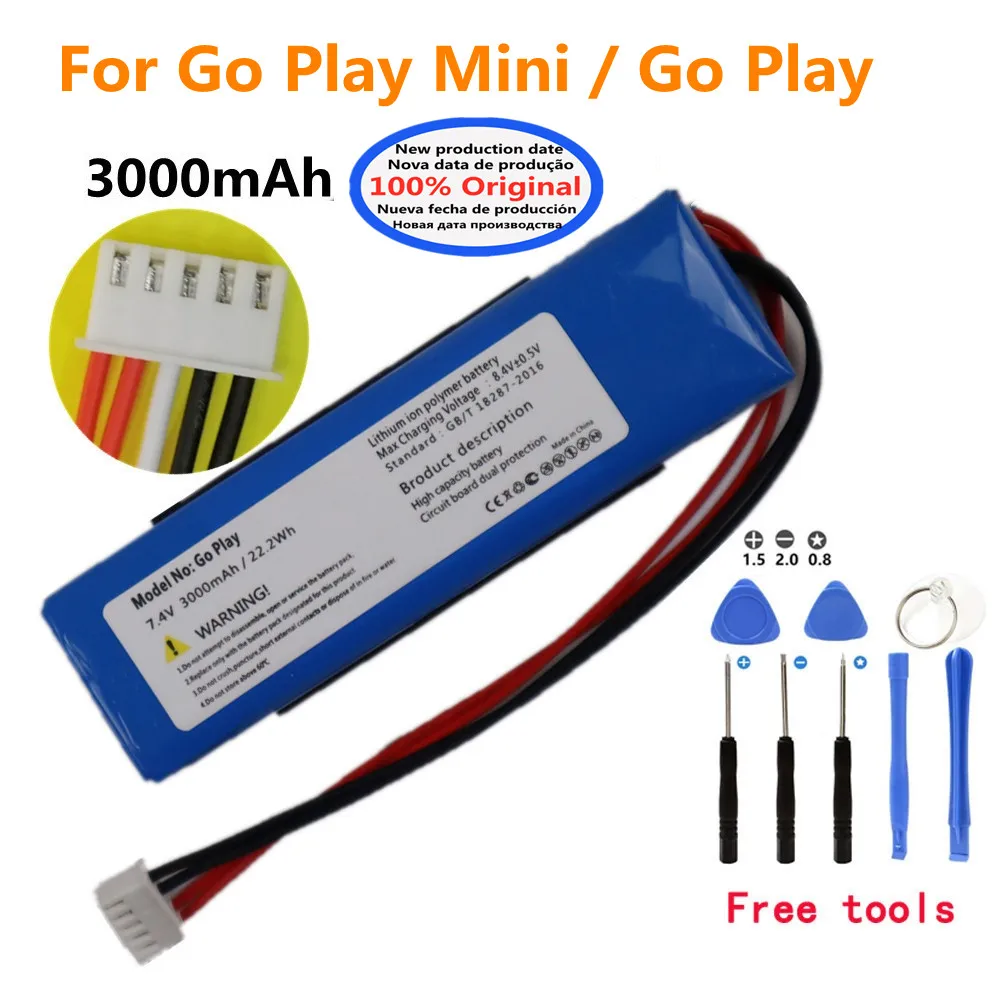 

3000mAh Original Speaker Replacement Battery For Harman Kardon Go Play Go Play Mini Loudspeaker Player Rechargeable Battery