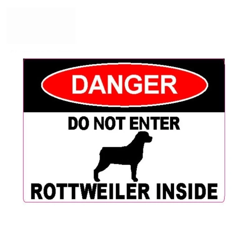 13cm X 9.3cm Car Sticker DANGER DO NOT ENTER ROTTWEILER INSIDE Dog Caution Warning Decal Personality Vinyl Waterproof