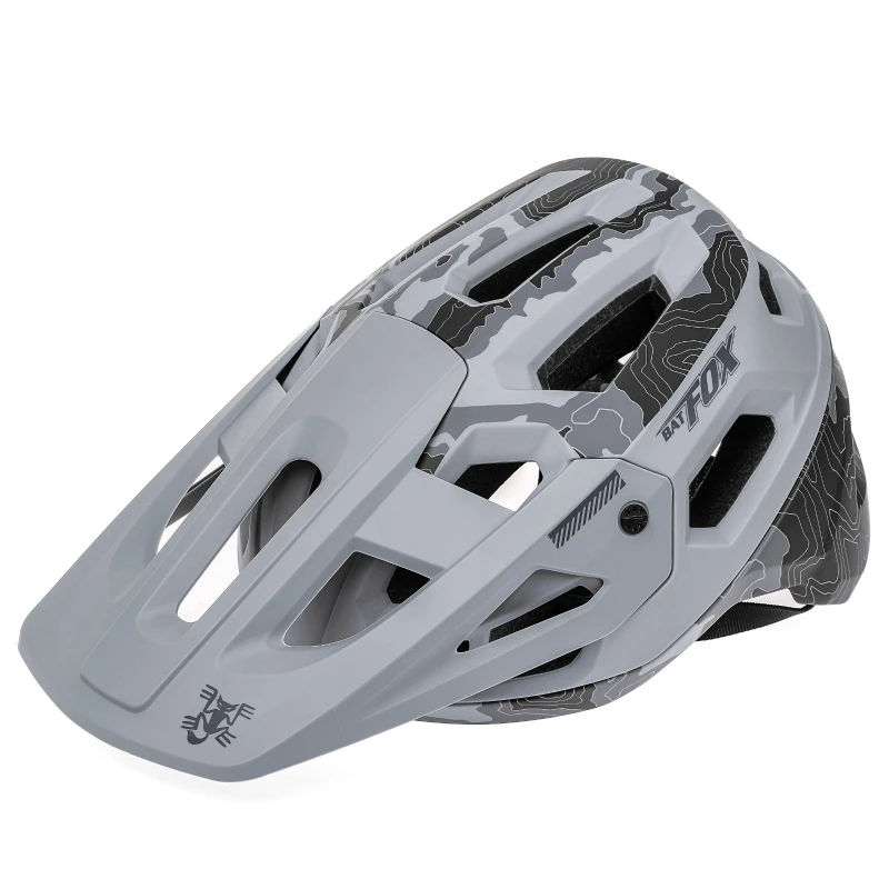 BATFOX-Capacete de Mountain Bike para Homens e Mulheres, Capacetes de Bicicleta de Estrada, MTB, Off-Road, Corrida Integralmente Moldado, Capacete