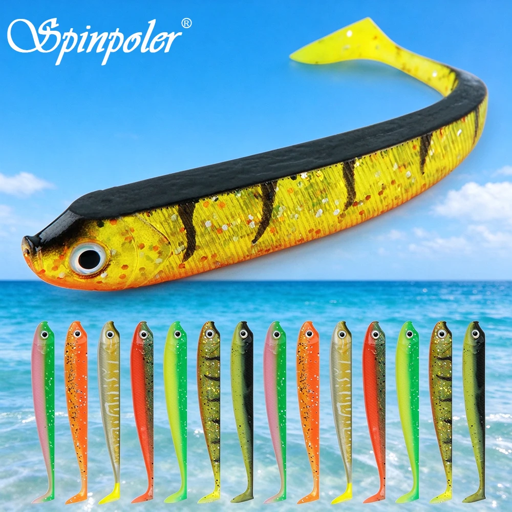 Spinpoler Soft Plastic Fishing Lure Paddle Tail Swimbait Predator Artificial Bait Jig Head Drop Shot Rig Pike Perch Walleye Sea