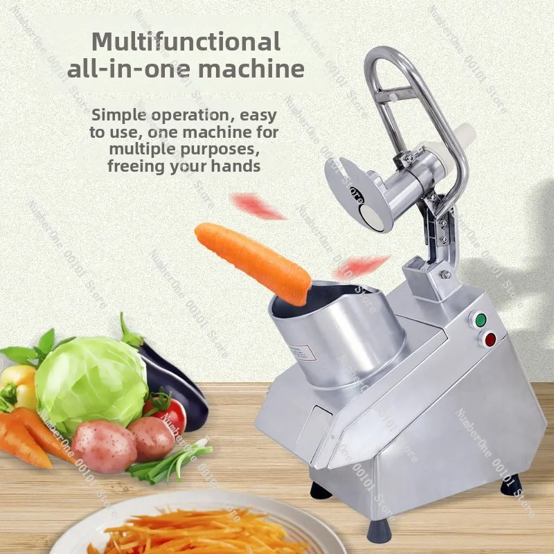 New Stainless Steel Commercial Multi-Functional Vegetable Cutter for Canteens and Hotels, Vegetable and Potato Shredder, Strip C